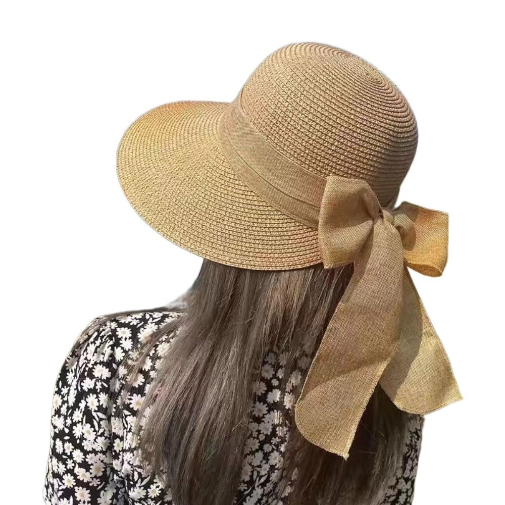 Bowknot Sun Hat Summer Breatha - Bucket Hat Straw review and price