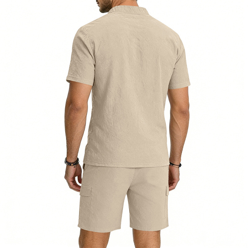 Summer Men's Linen 2 Piece Set - Short Linen Drawstring review and price